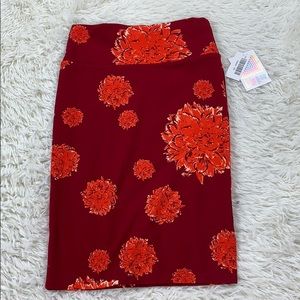 Lularoe Xs Cassie pencil skirt stretch floral